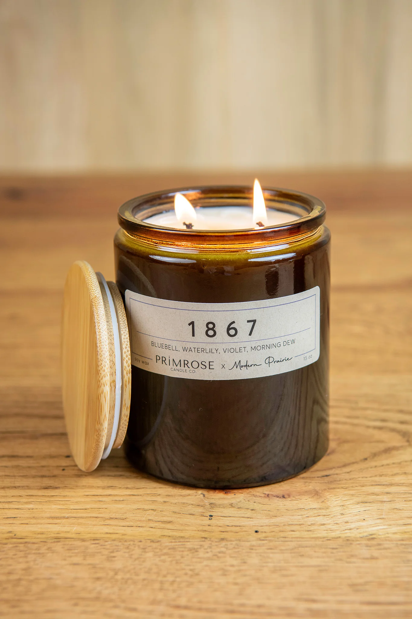 1867 Twin Flame Soy Candle - Image 3