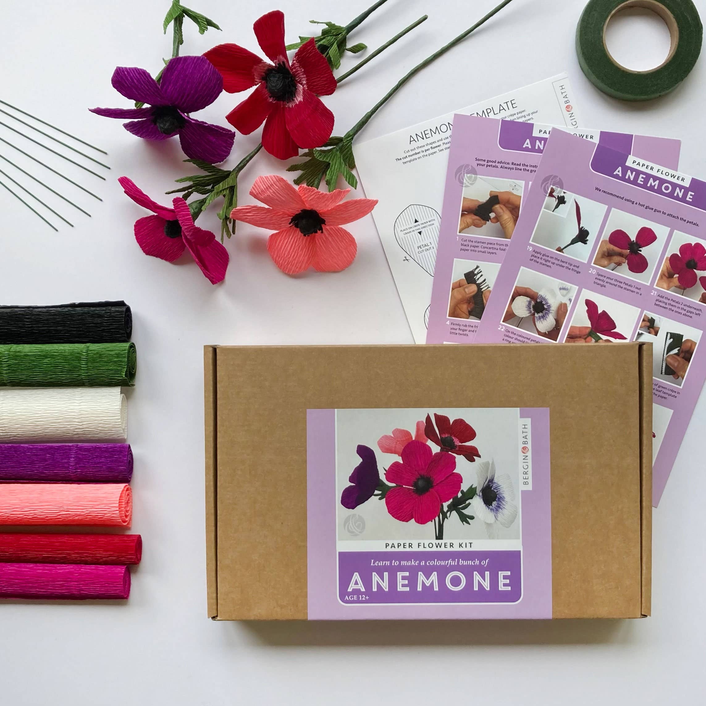 Paper Flower Kit in Anemone — Beginner Friendly - Image 9